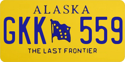 AK license plate GKK559