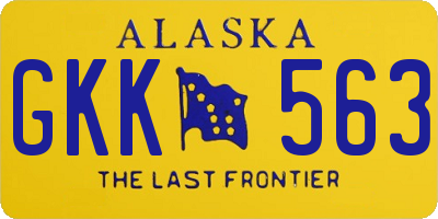 AK license plate GKK563