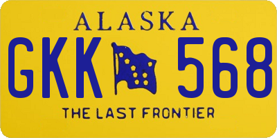 AK license plate GKK568