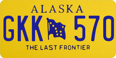 AK license plate GKK570