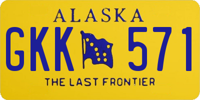 AK license plate GKK571