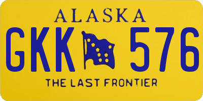 AK license plate GKK576