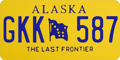 AK license plate GKK587