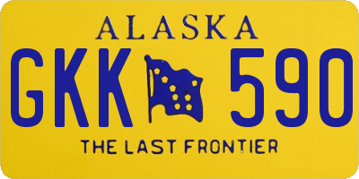 AK license plate GKK590