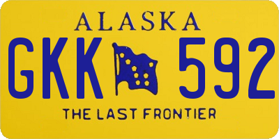 AK license plate GKK592