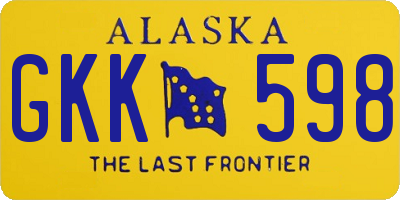AK license plate GKK598