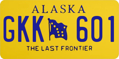 AK license plate GKK601