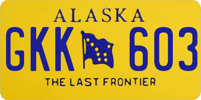 AK license plate GKK603