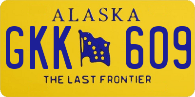 AK license plate GKK609