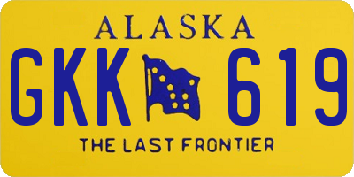 AK license plate GKK619