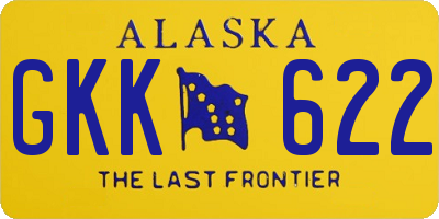 AK license plate GKK622