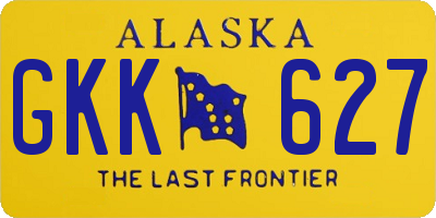 AK license plate GKK627