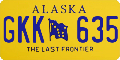 AK license plate GKK635