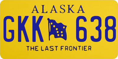 AK license plate GKK638
