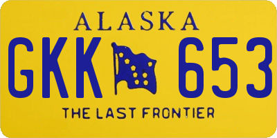AK license plate GKK653