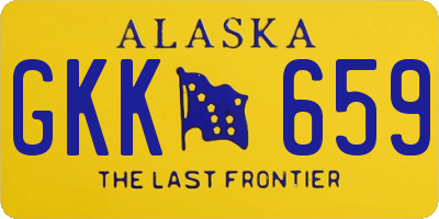 AK license plate GKK659