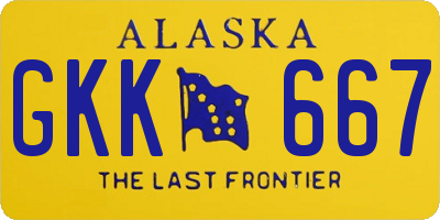 AK license plate GKK667