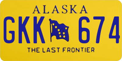 AK license plate GKK674