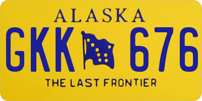 AK license plate GKK676