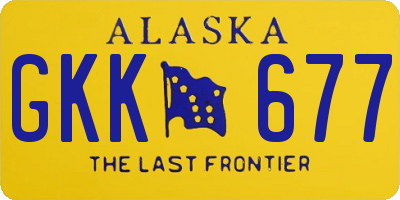AK license plate GKK677