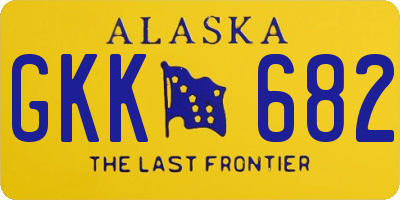 AK license plate GKK682