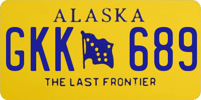AK license plate GKK689