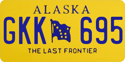 AK license plate GKK695