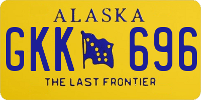AK license plate GKK696