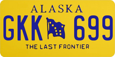 AK license plate GKK699