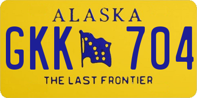 AK license plate GKK704