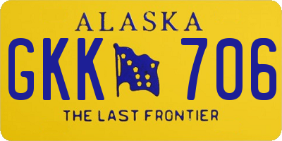 AK license plate GKK706
