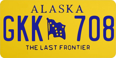 AK license plate GKK708