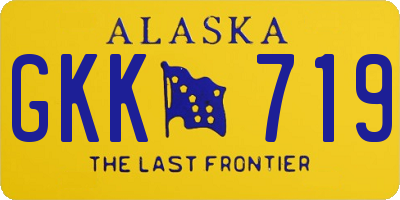 AK license plate GKK719