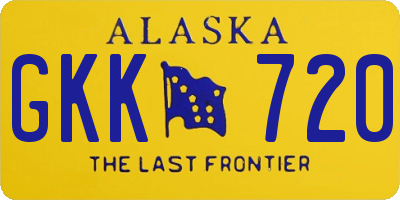 AK license plate GKK720