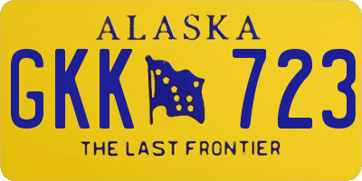 AK license plate GKK723