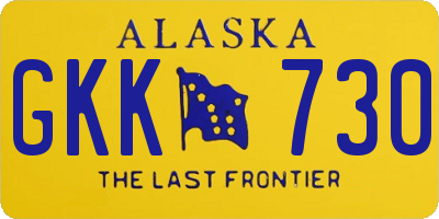 AK license plate GKK730