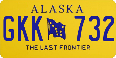 AK license plate GKK732