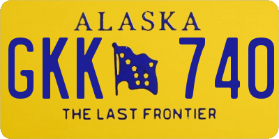 AK license plate GKK740