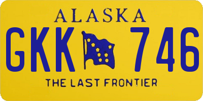 AK license plate GKK746