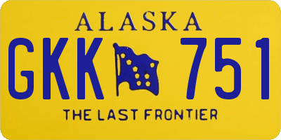 AK license plate GKK751