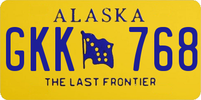 AK license plate GKK768