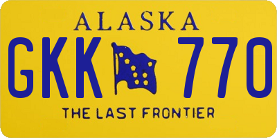 AK license plate GKK770