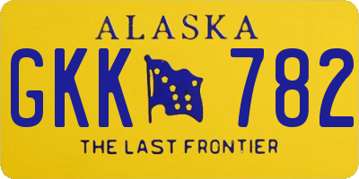 AK license plate GKK782