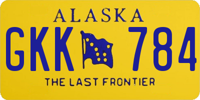 AK license plate GKK784