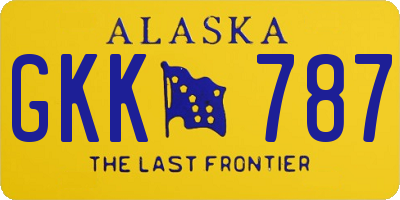 AK license plate GKK787