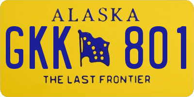 AK license plate GKK801
