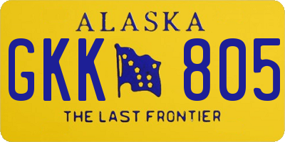 AK license plate GKK805