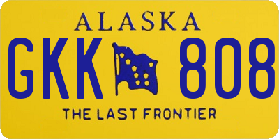 AK license plate GKK808