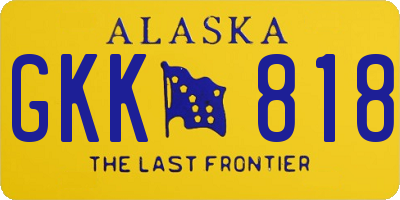 AK license plate GKK818