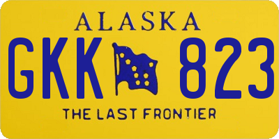 AK license plate GKK823